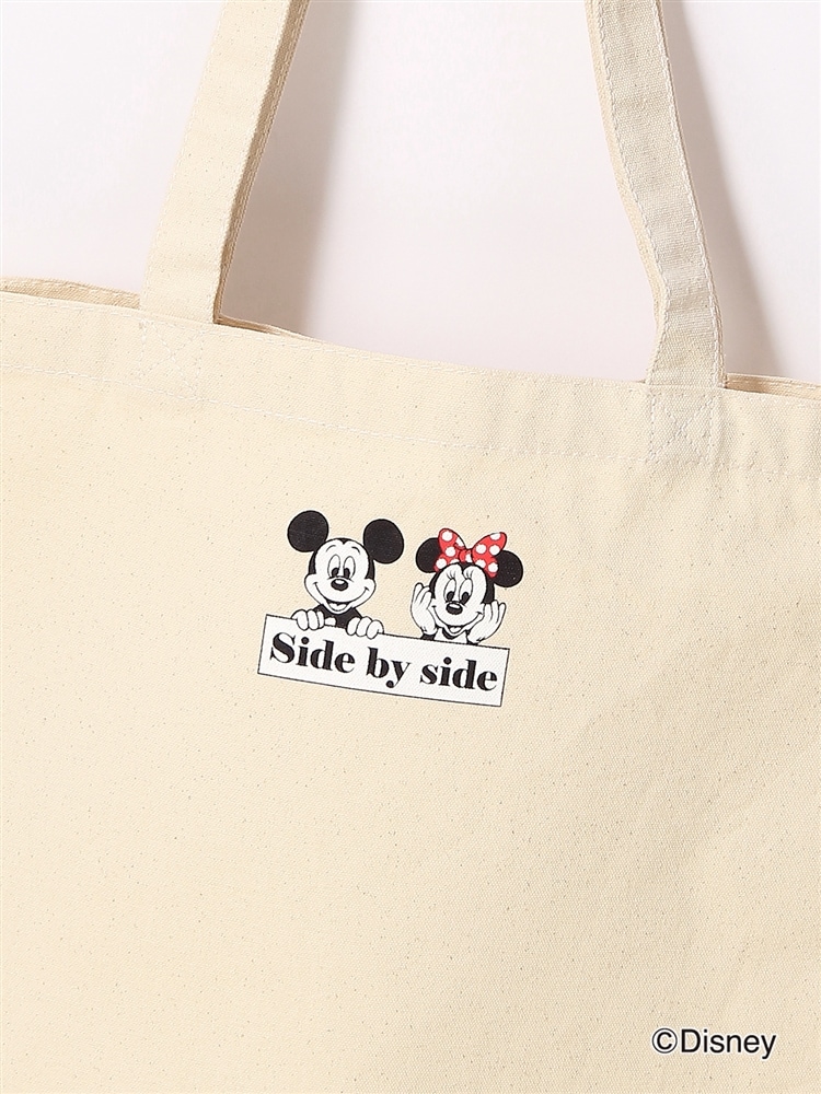 Disney／トートバッグ／Mickey&Minnieプリント3 トートバッグ シンプル